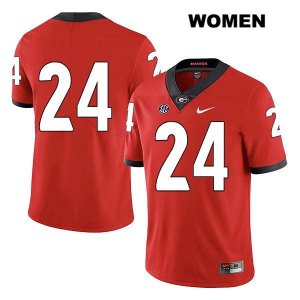 Women's Georgia Bulldogs NCAA #24 Prather Hudson Nike Stitched Red Legend Authentic No Name College Football Jersey SLS8754FQ